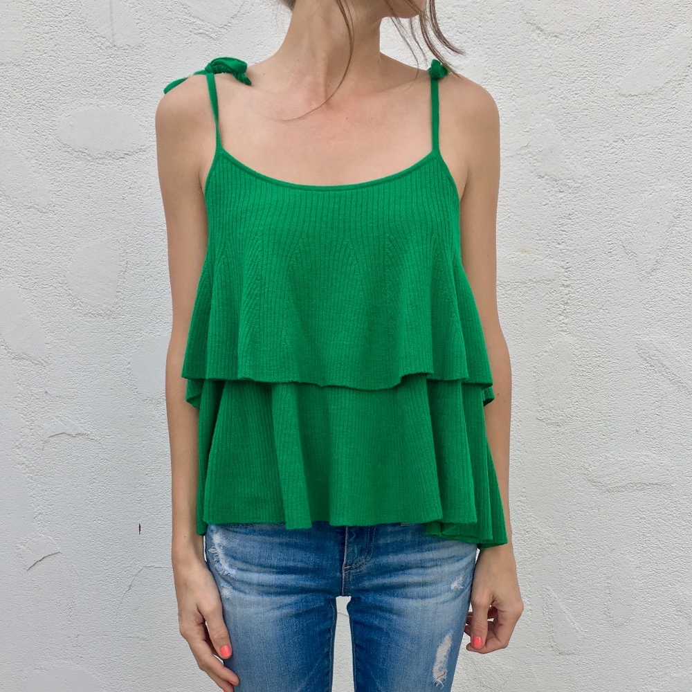 (J. Crew) Tiered Top in Merino Wool - Picture 6 of 6